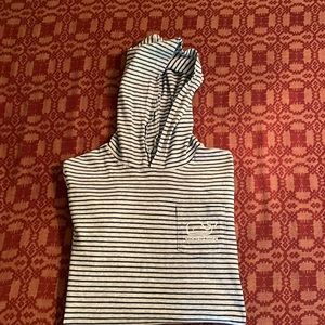 VINEYARD VINES Boys’ Whale Long Sleeve Hooded T-Shirt Size Medium.
